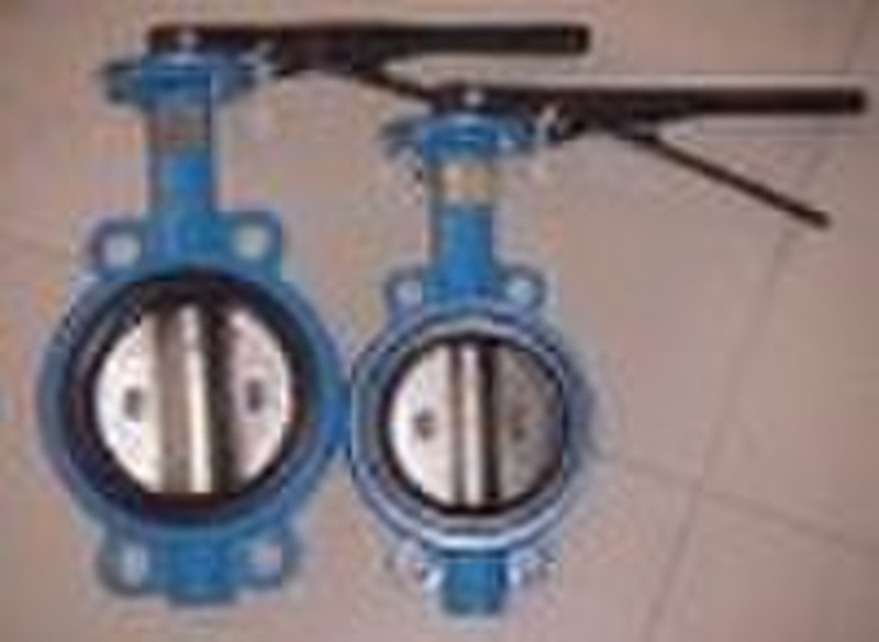 Wafer type manual butterfly valve