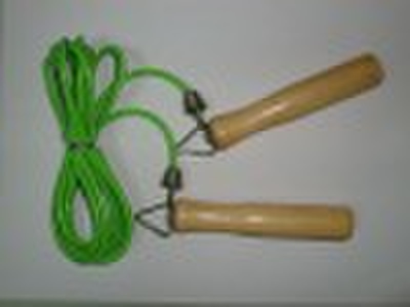 PVC Rope Skipping mit Holzgriffen