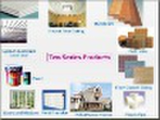 Ten series (Gypsum Board, Mineral Fiber Board, Fib