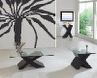 Glass coffee table