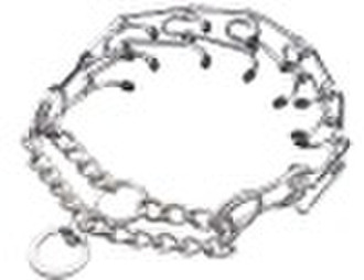 chrome plated dog collar, dog chain