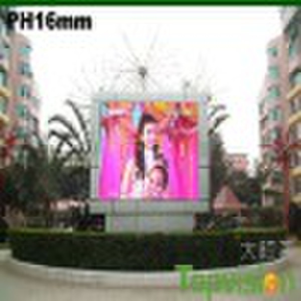 Double Poles Supporting Outdoor 16mm RGB LED Displ