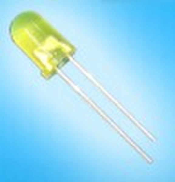 5mm round short feet yellow diffused led diode