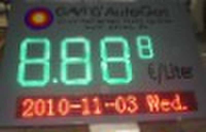 Cost-effective LED gas price display