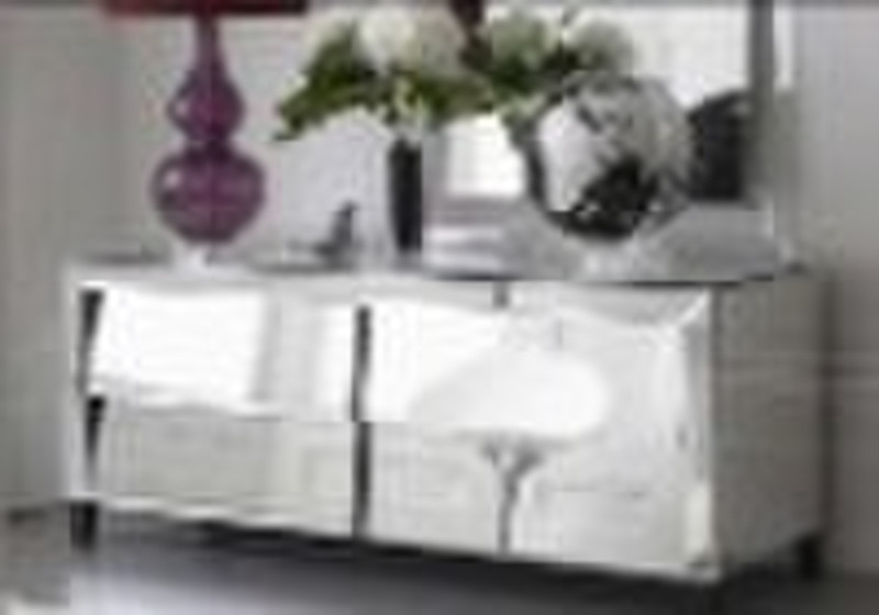 glass mirrored side chest,bedside cabinet,beside d