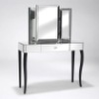 Mirrored 1 Drawer Dressing Table with Table Screen