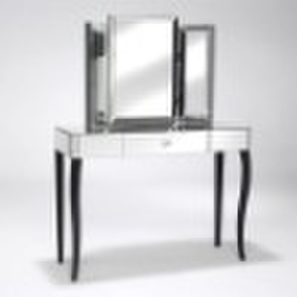 Mirrored 1 Drawer Dressing Table with Table Screen