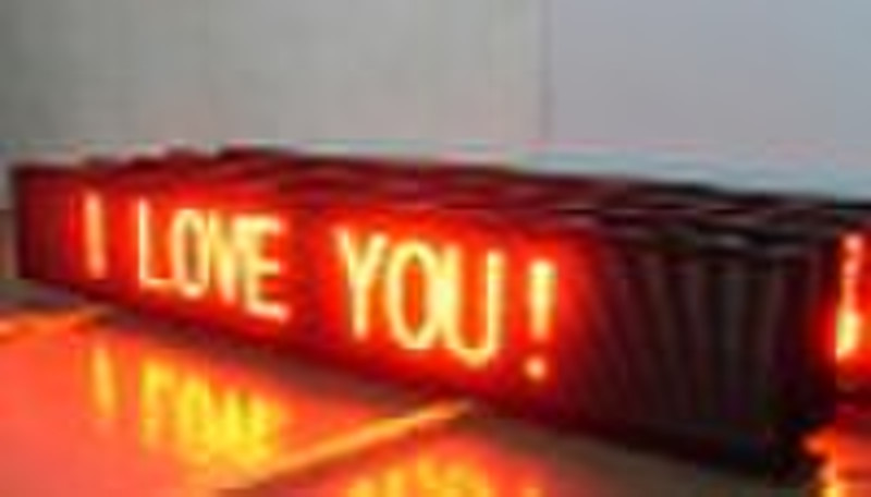 32x256 Pixels Red Semi-Outdoor LED Moving Sign wit