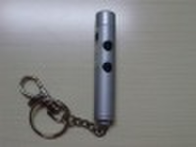 2 in 1 led light red laser keychain