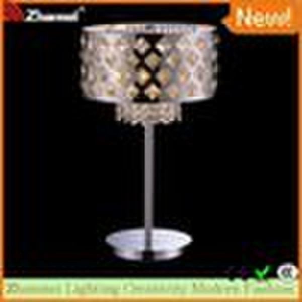 modern chrome crystal table lamp