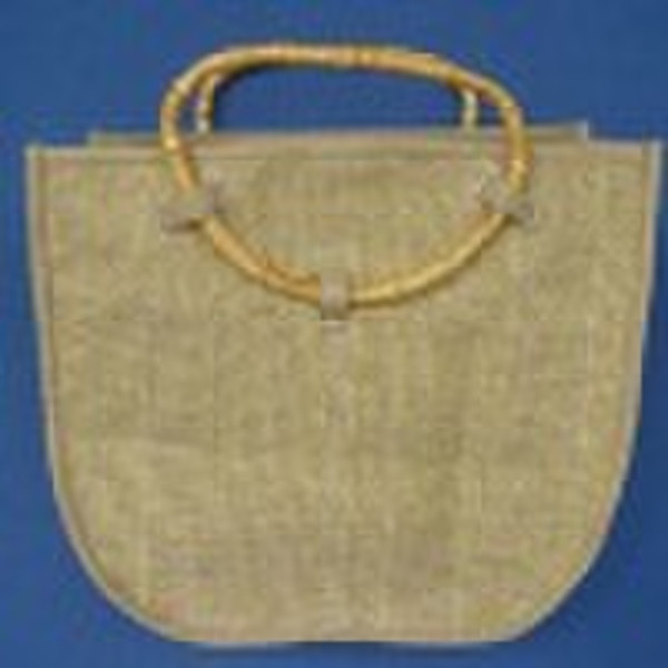 26*14*29cm cane handle jute bag