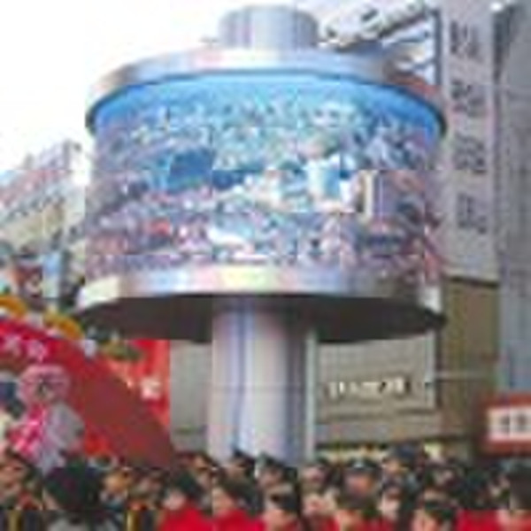 led cylinder advertising display