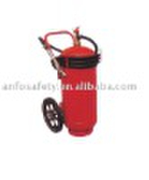 Wheeled dry powder fire extinguisher