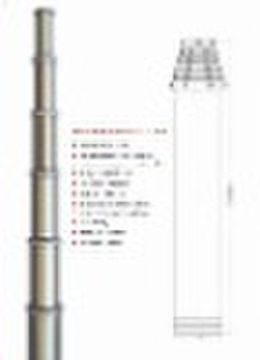 Non-locking telescopic mast/peumatic telescoping m