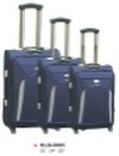 3-pcs printed trolley luggage