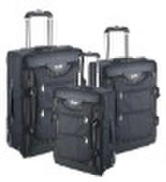 2010 Fringe pattern button trolley luggage with ve