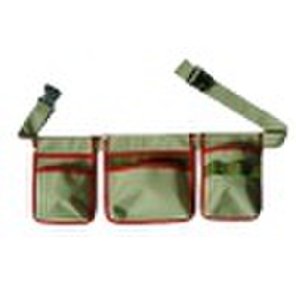 600D polyester yellow 3 pockets waist tool bag