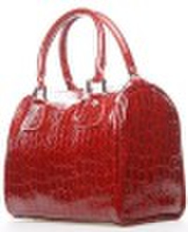 Red crocodile pu fashion handbag