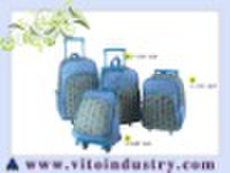 blue beautiful  trolley travel  bag