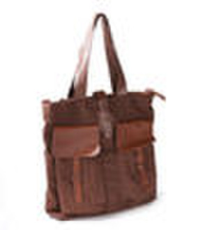 2011 New Designed Canvas Mixed Genuine Leather Han