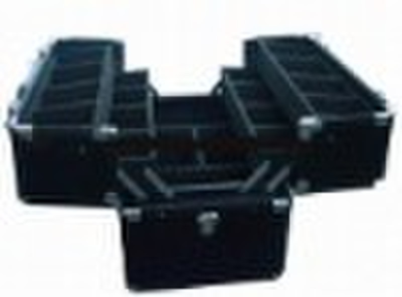 Black aluminium tool case