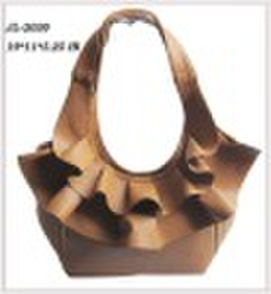 Hot sale yellow  tracery soft leather tote bag