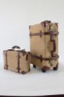 Genuine leather  trolley luggage