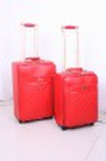 red Good quality pu beautiful lingshi luggage/trol