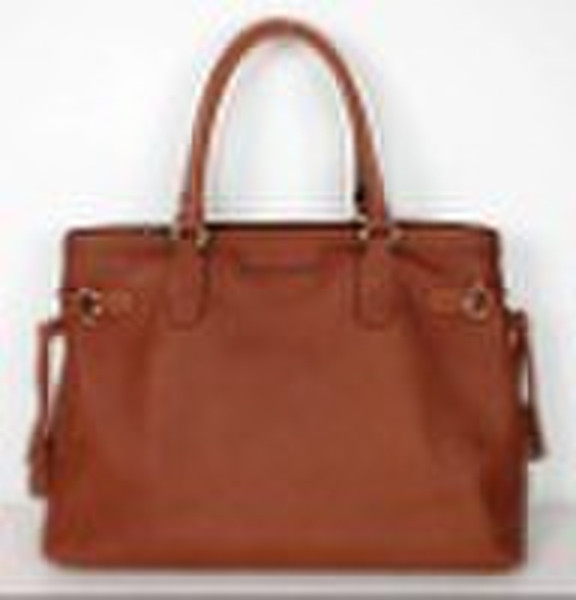 2010 brown leather lady handbag