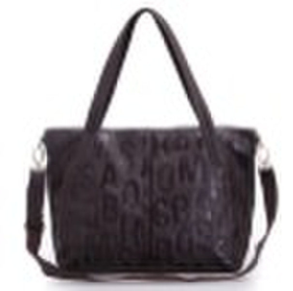 2010 hot black large cowhide leather handbags