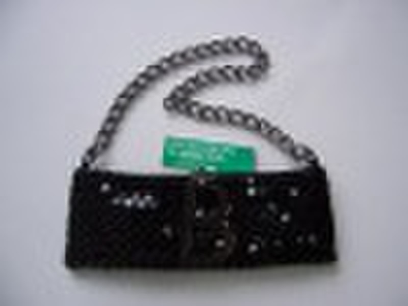 fashion handbag in metal mesh