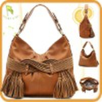 Tassle leather handbag