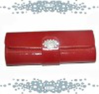 Fashion clutch evening bag with diamond button