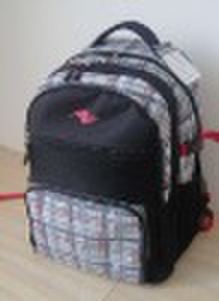 check print  fashion backpack