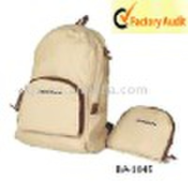 Cute Folding beige  leisure Backpacks