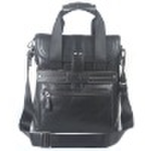 Men's leather leisure shoulder bag