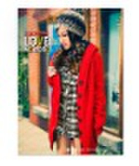 leisure single button hooded ladies  cardigan swea