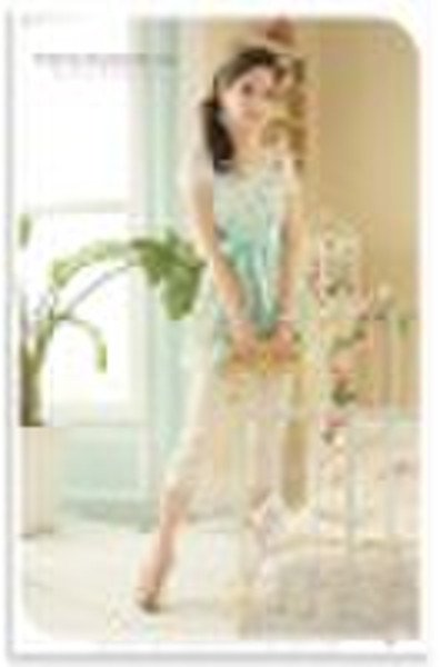 Japen style o-neck bowknot embelllished short slee