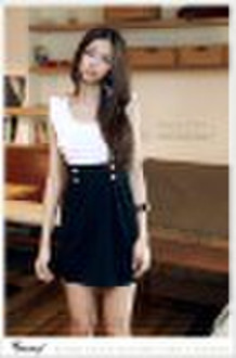 Lotus leaf lace trimming short sleeve ladies'