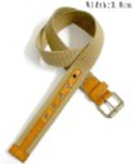 2011 Hot Sale Earth Yellow Canvas Belts for Men