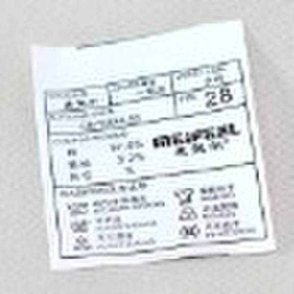 Garment Label/care label/wash label/size label