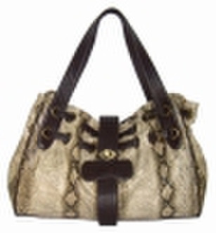 snake leather handbag