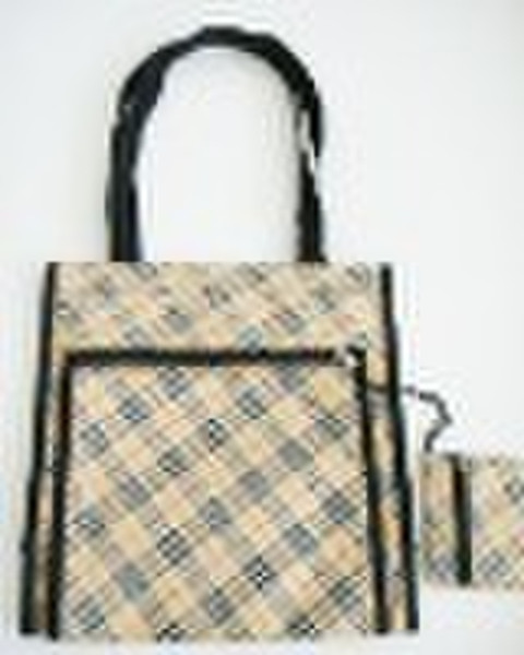 Fashion microfiber shoping hand bag