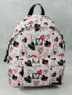 beautiful leisure printed polyester backpack