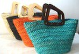 handmade corn husk fashion handbag in China