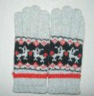 women fashion  jacquard deer gloves