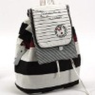 Classics stripe canvas backpack,school backpack