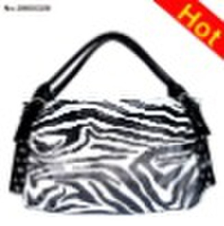 zebra print ladies hand bag