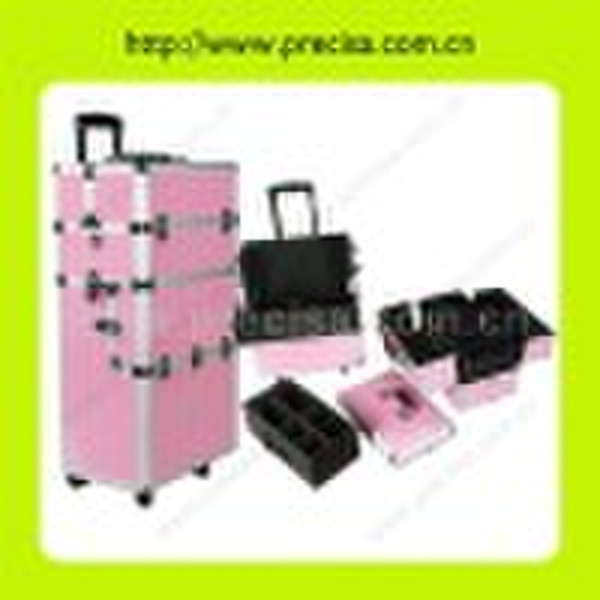 Aluminum Cosmetic Makeup Trolley Case (TC002)