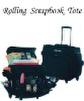 Trolley bag/ rolling scrapbook tote/ kit bag